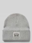 Levi's® Beanie mit Label-Patch Modell 'BACKPATCH' in Hellgrau, Größe 1