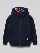 Tommy Hilfiger Teens Sweatjacke mit Logo-Stitching Modell 'FLAGS' in M...