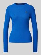 Hugo Blue Longsleeve mit Label-Badge Modell 'Daloren' in Metallic Blac...