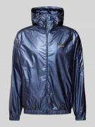 EA7 Emporio Armani Jacke mit Label-Print in Metallic Blue, Größe L