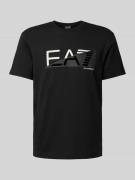 EA7 Emporio Armani T-Shirt mit Label-Print in Black, Größe L