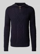 Jack & Jones Premium Strickpullover mit kurzem Reißverschluss Modell '...