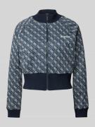 Guess Activewear Sweatjacke mit Label-Stitching Modell 'SARAH' in Mari...