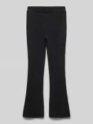 Garcia Flared Leggings mit Label-Patch in Black, Größe 140