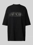 LOVE SCARS Oversized T-Shirt mit Label-Print in Black, Größe L