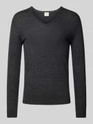 OLYMP Level Five Slim Fit Strickpullover mit gerippten Abschlüssen in ...