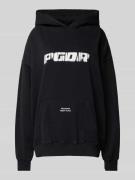 Pegador Oversized Hoodie mit Label-Print Modell 'SUTA' in Black, Größe...