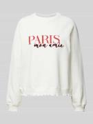 Rich & Royal Sweatshirt mit Statement-Print in Offwhite, Größe S