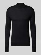 Christian Berg Men Strickpullover mit Turtleneck in Black, Größe 3XL