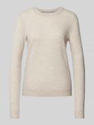 Christian Berg Woman Strickpullover mit Strukturmuster in Beige Melang...