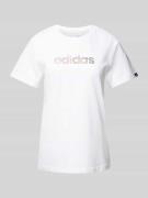 ADIDAS SPORTSWEAR T-Shirt mit Strasssteinbesatz Modell 'Holiday' in Of...