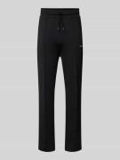 Pegador Trackpants mit elastischem Bund und Logo-Stitching in Black, G...