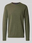 Christian Berg Men Strickpullover mit Rundhalsausschnitt in Oliv Melan...