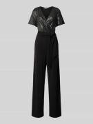 Christian Berg Cocktail Jumpsuit mit Bindegürtel in Black, Größe 42