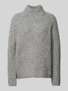 Jake*s Casual Regular Fit Strickpullover mit Stehkragen in Mittelgrau,...