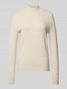 Christian Berg Woman Strickpullover mit gerippten Abschlüssen in Beige...