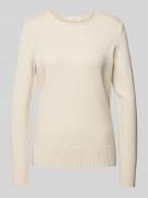 Christian Berg Woman Strickpullover mit gerippten Abschlüssen in Beige...