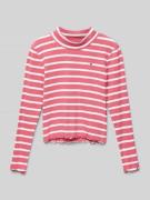 Tommy Hilfiger Teens Longsleeve mit Stehkragen in Pink Melange, Größe ...