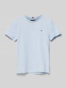 Tommy Hilfiger Teens T-Shirt mit Logo-Stitching in Bleu, Größe 140