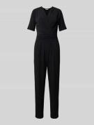 ZABAIONE Jumpsuit in Wickel-Optik in Black, Größe L