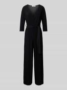 ZABAIONE Jumpsuit mit Bindegürtel Modell 'Romper' in Black, Größe XL