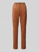 Betty Barclay Slim Fit Hose mit Ziernähten in Cognac, Größe 36