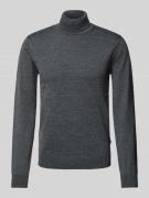 Blend Rollkragenpullover mit Teilungsnähten in Black, Größe L