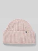 BOSS Beanie mit Label-Detail Modell 'Laura' in Rose, Größe 1