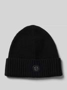 BOSS Beanie aus Schurwolle mit Label-Detail Modell 'Fati' in Black, Gr...