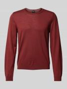 BOSS Wollpullover aus Schurwolle mit Label-Detail Modell 'Leno' in Rot...