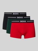 BOSS Trunks mit elastischem Label-Bund im 3er-Pack in Black, Größe L