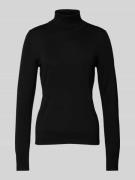 BOSS Strickpullover mit Rollkragen Modell 'Fasecta' in Black, Größe L