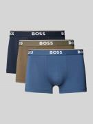 BOSS Trunks mit elastischem Logo-Bund im 3er-Pack in Oliv, Größe L