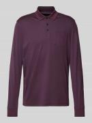 bugatti Regular Fit Poloshirt mit Baumwolle in Aubergine, Größe L