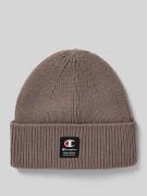 CHAMPION Beanie mit Label-Patch in Dunkelgrau, Größe 1