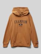 CHAMPION Hoodie mit Label-Print in Camel, Größe 128