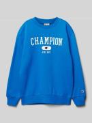 CHAMPION Sweatshirt mit Label-Print in Royal, Größe 140