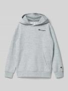 CHAMPION Hoodie mit Kapuze in Mittelgrau Melange, Größe 128