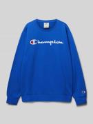 CHAMPION Sweatshirt mit Label-Stitching in Royal, Größe 152