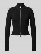 Dickies Cropped Strickjacke mit Reißverschluss Modell 'HELENA' in Blac...