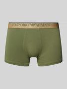 Emporio Armani Trunks mit elastischem Logo-Bund in Oliv, Größe L