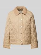 Gant Steppjacke mit aufgesetzten Taschen in Beige, Größe L