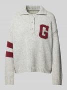 Gant Strickpullover mit Label-Stitching Modell 'INTARSIA' in Hellgrau ...