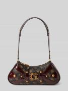 Guess Handtasche mit Label-Applikation Modell 'MINTHA' in Dunkelbraun,...