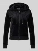 Juicy Couture Sweatjacke mit Kapuze Modell 'ROBERTSON - CLASSIC' in Bl...