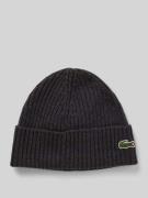 Lacoste Beanie in Strick-Optik in Anthrazit, Größe 1