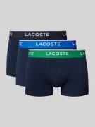 Lacoste Trunks mit Label-Bund in Marine, Größe L