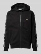 Lacoste Sweatjacke mit Kapuze in Black, Größe L