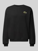 Lacoste Sweatshirt mit Logo-Patch in Black, Größe L