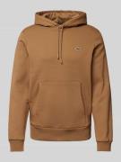 Lacoste Regular Fit Hoodie mit Baumwolle in Camel, Größe L